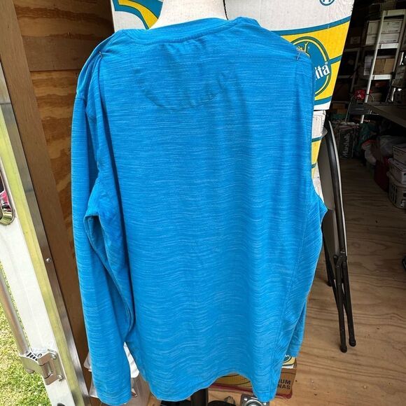 Greg Norman Aqua Blue Long Sleeve Shirt - Picture 5 of 5